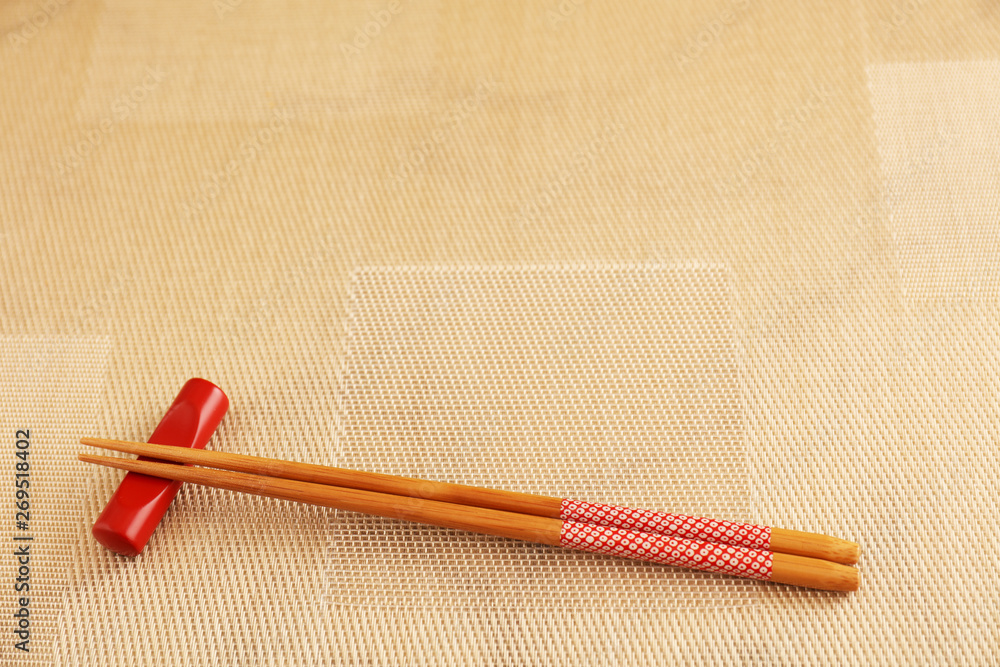 お箸と箸置き お箸と箸置き