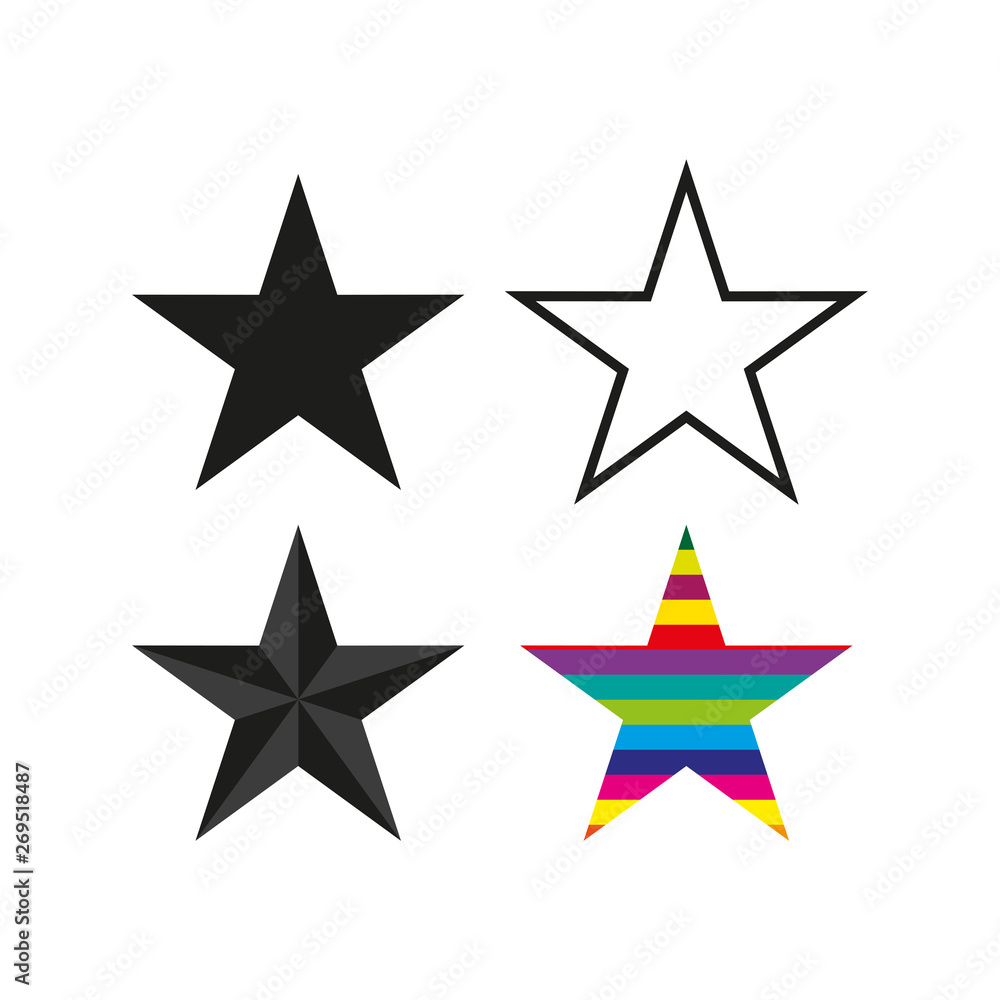 Obraz premium Star icon. Simple flat vector illustration