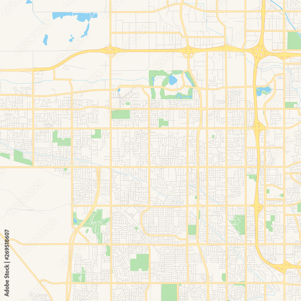 Empty vector map of West Valley City, Utah, USA