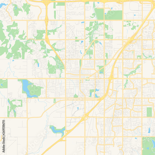 Empty vector map of Olathe  Kansas  USA