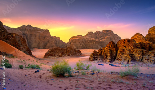 Wadi Rum desert in Jordan photo