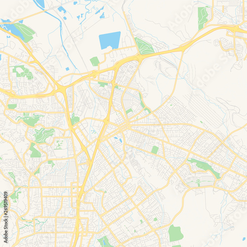 Empty vector map of Concord  California  USA