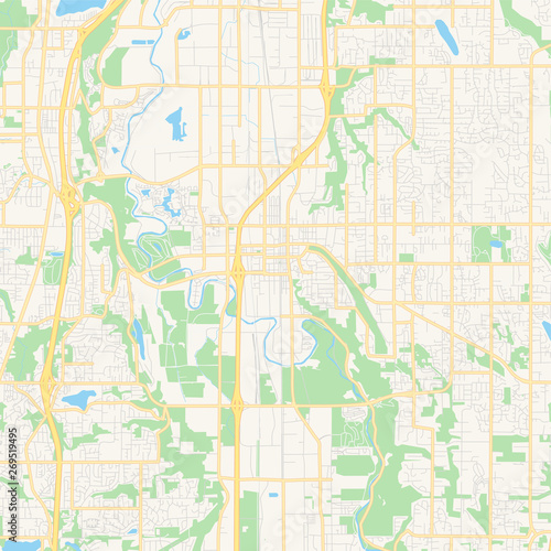 Empty vector map of Kent, Washington, USA