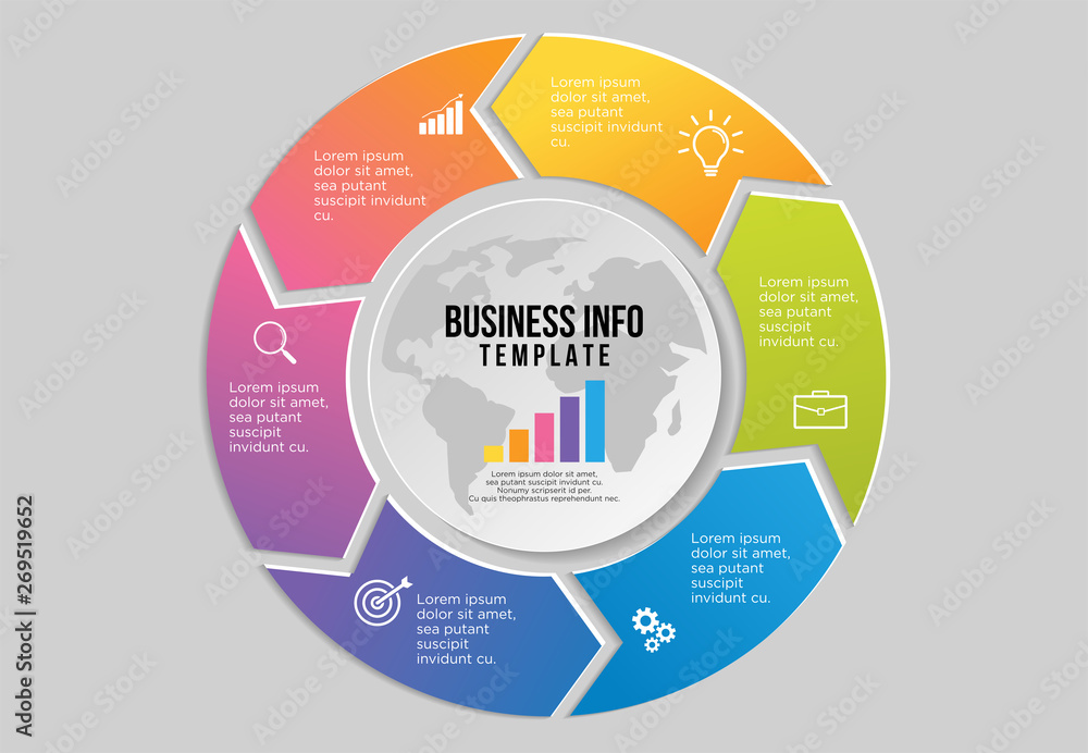 Vector Infographic Design Template with Options Steps and Marketing ...