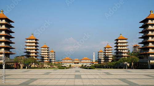 Fo Guang Shan Temple and Buddha Memorial Center in Dashu District, Kaohsiung, Taiwan.