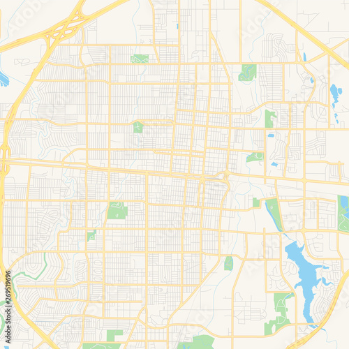 Empty vector map of Abilene, Texas, USA photo