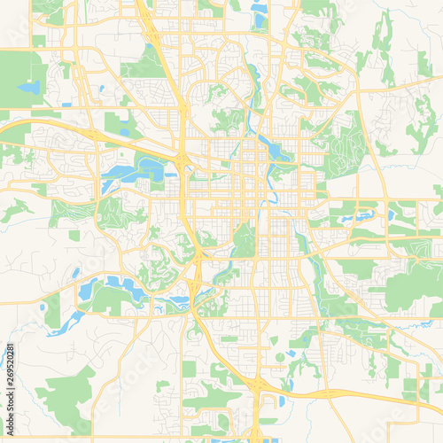 Empty vector map of Rochester  Minnesota  USA