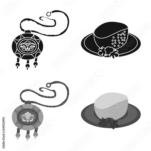 Vector design of culture and sightseeing sign. Set of culture and originality stock symbol for web.