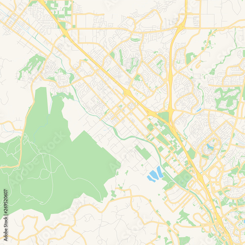Empty vector map of Murrieta  California  USA
