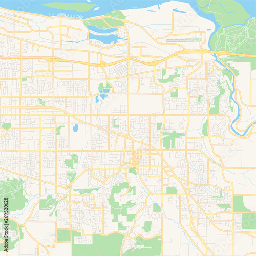 Empty vector map of Gresham  Oregon  USA