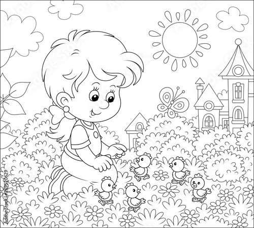 Little girl playing with sm...