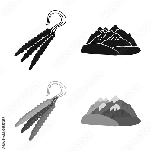 Isolated object of culture and sightseeing logo. Collection of culture and originality vector icon for stock.