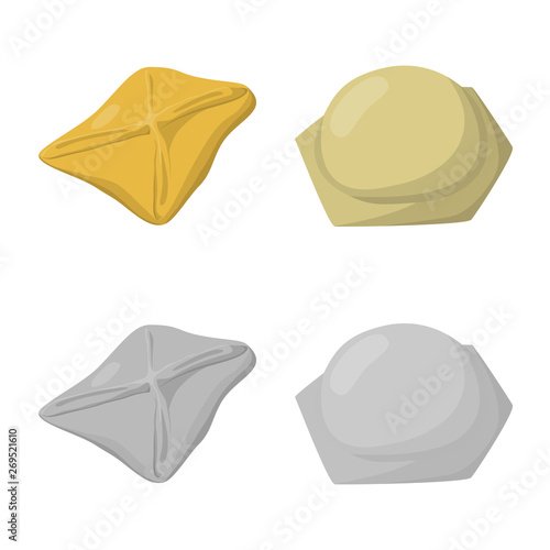 Isolated object of products  and cooking sign. Collection of products  and appetizer stock symbol for web.
