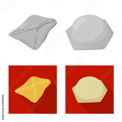 Vector design of products  and cooking sign. Collection of products  and appetizer vector icon for stock.