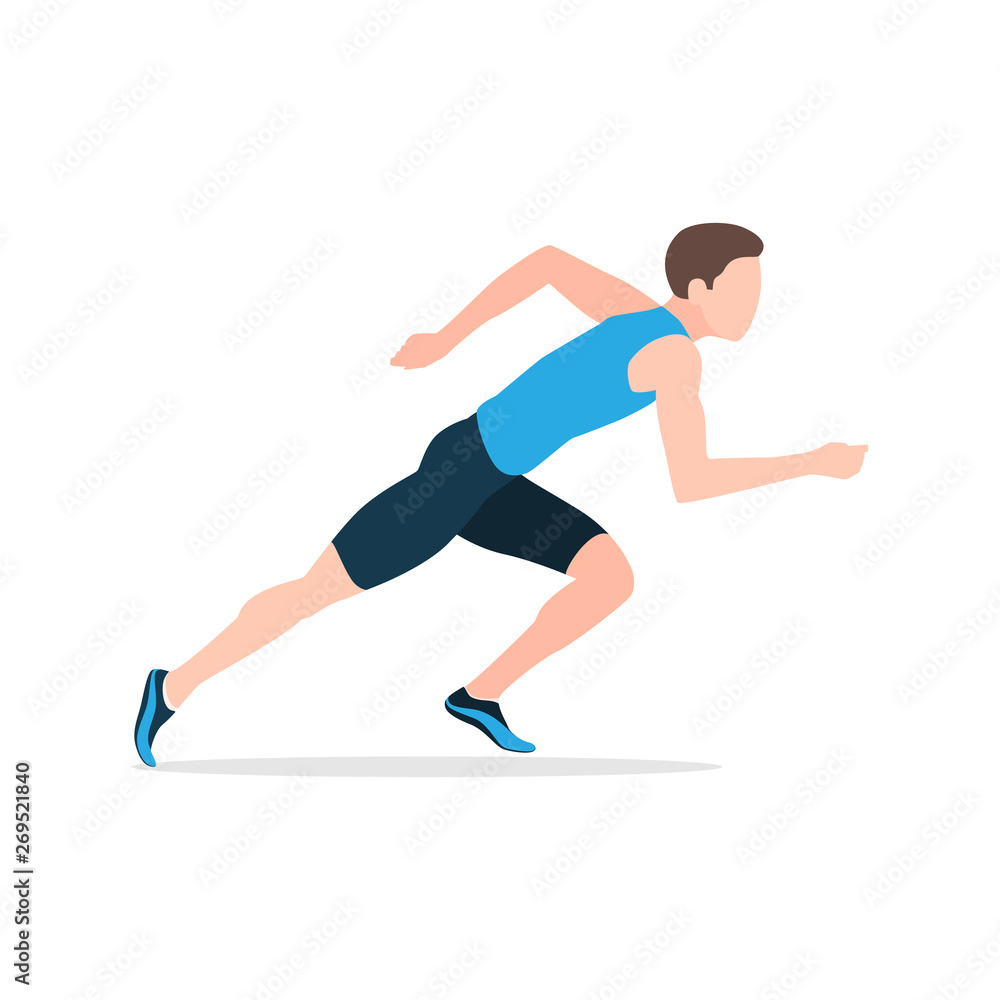 Athletic man running Athletic man running