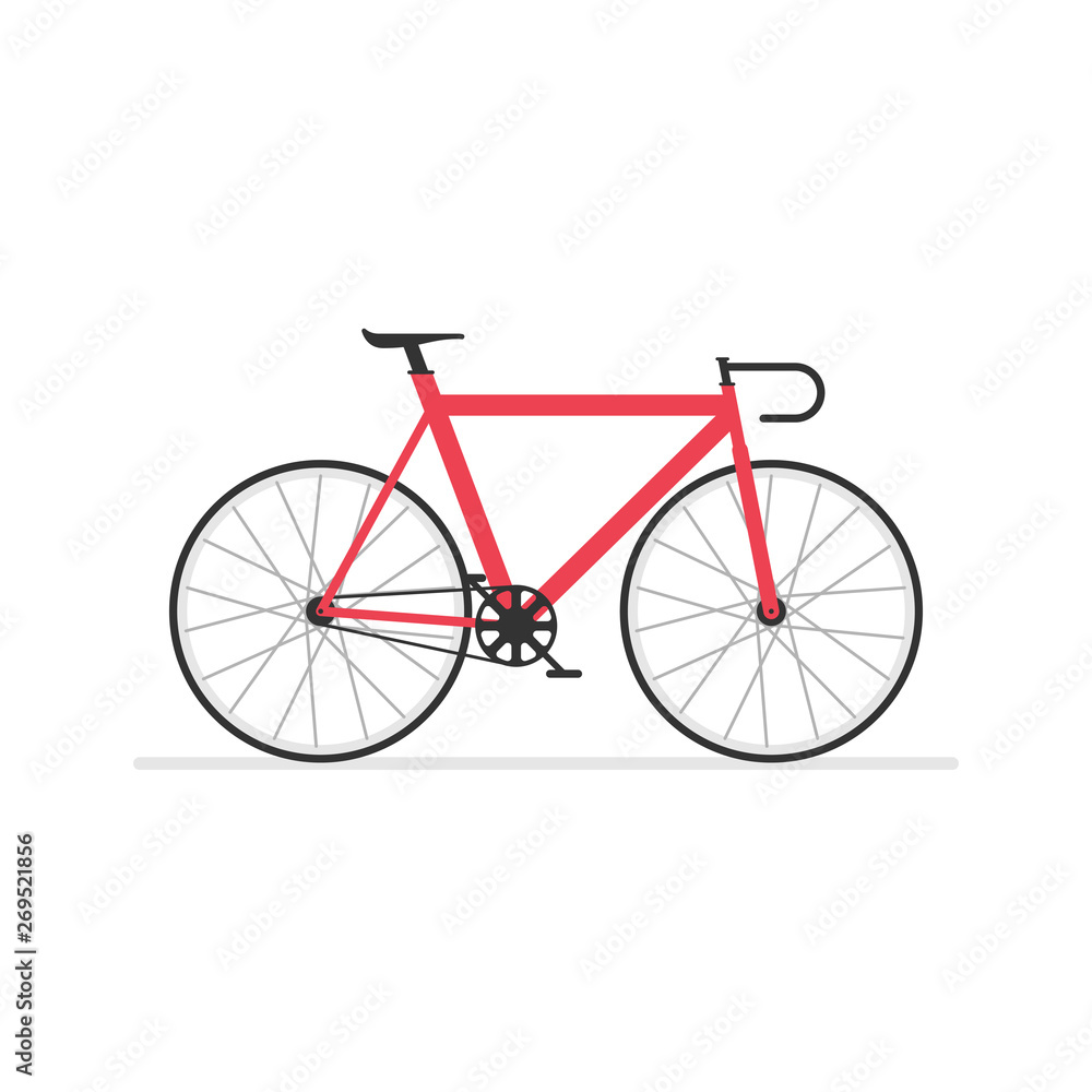 Racing red bicycle