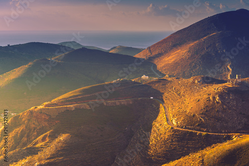 Mountains hills Mani landscape, Greece.