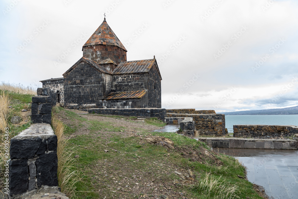 Sevanavank , 9th century monastic complex , located on a peninsula at the northwestern shore of Lake Sevan in the Gegharkunik Province of Armenia Sevanavank , 9th century monastic complex , located on a peninsula at the northwestern shore of Lake Sevan in the Gegharkunik Province of Armenia