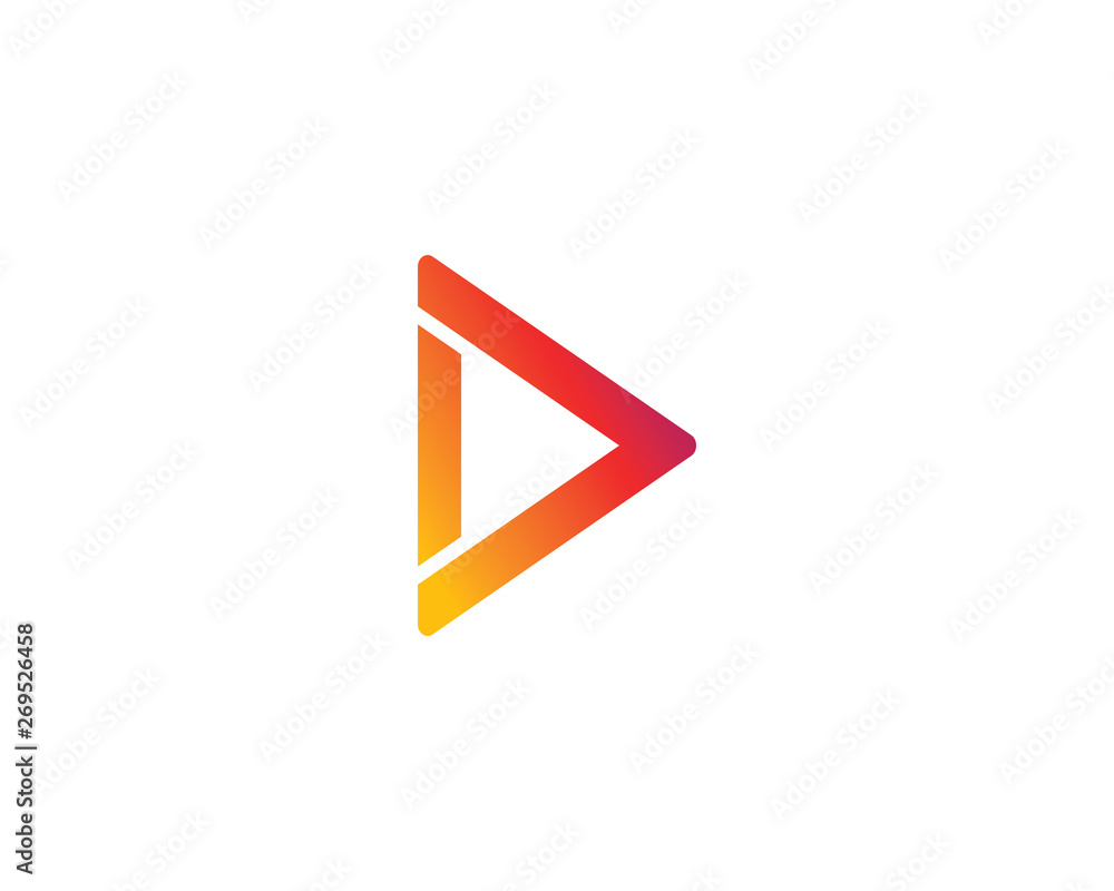 Play Media Concept Logo Design template Play Media Concept Logo Design template