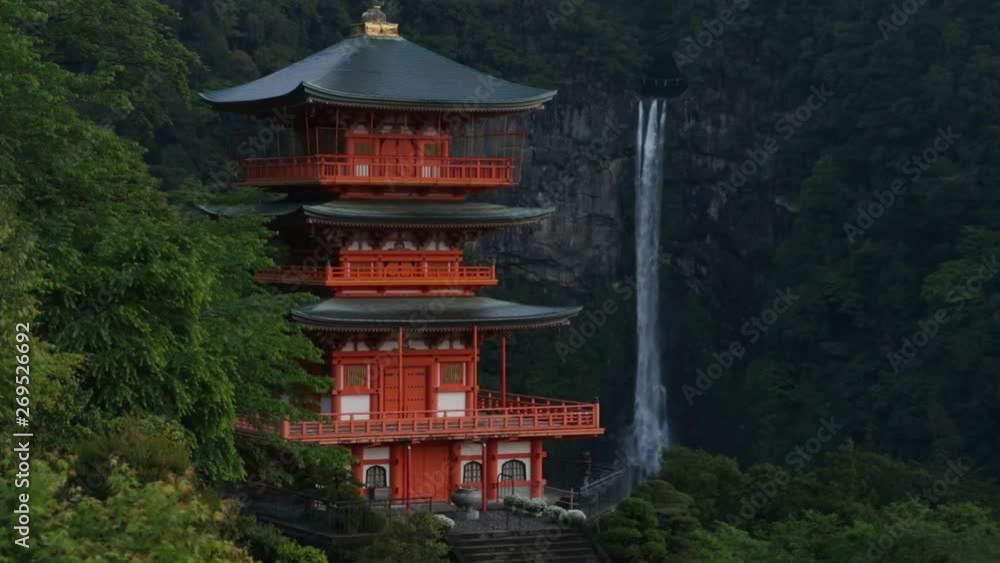 Nachi Falls Red Pagoda Temple Nachi Falls Red Pagoda Temple
