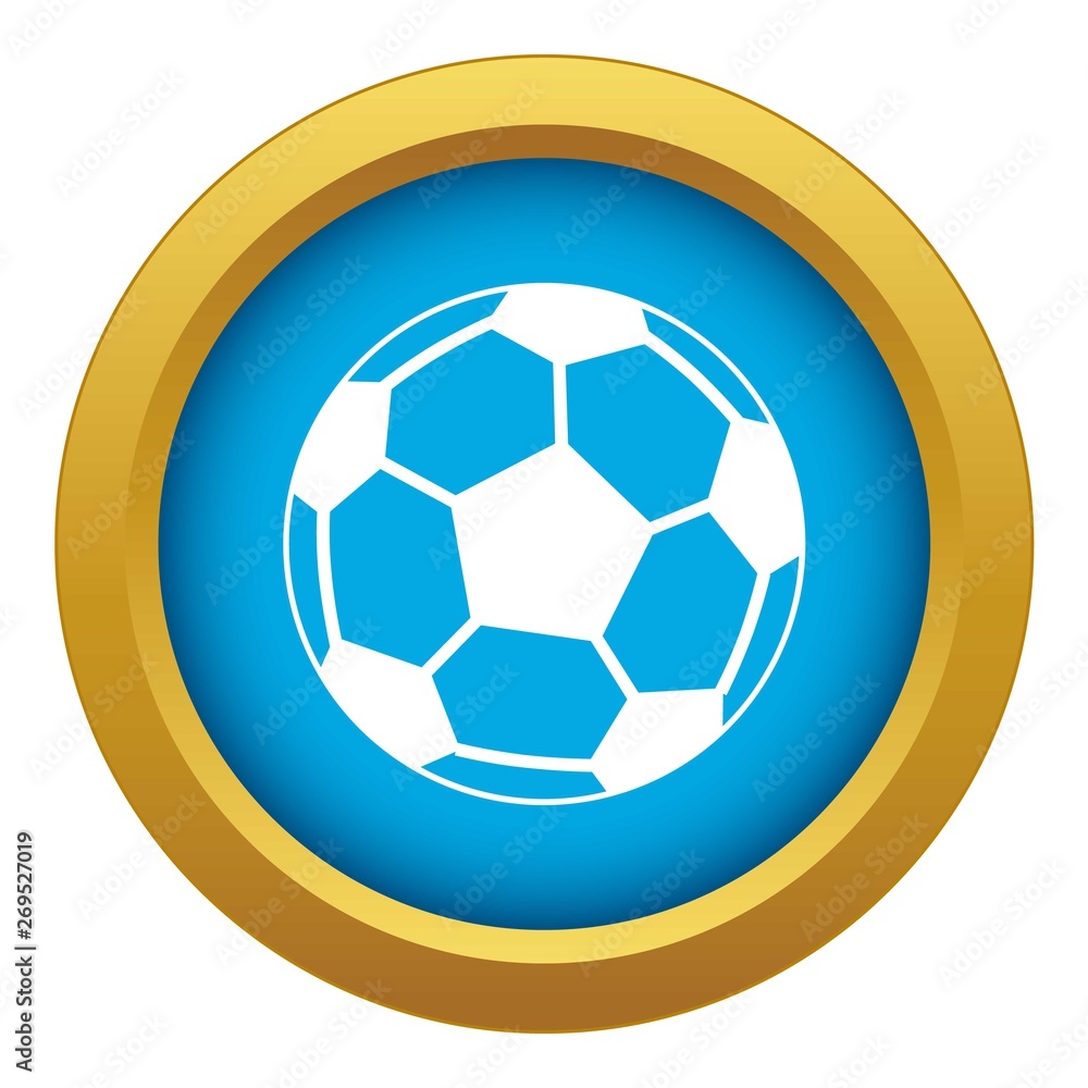 Soccer ball icon blue vector isolated on white background for any design Soccer ball icon blue vector isolated on white background for any design