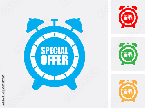 a special offer alarm clock icon set