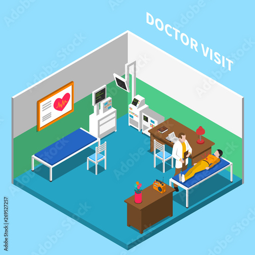 Medical Appointment Isometric Composition