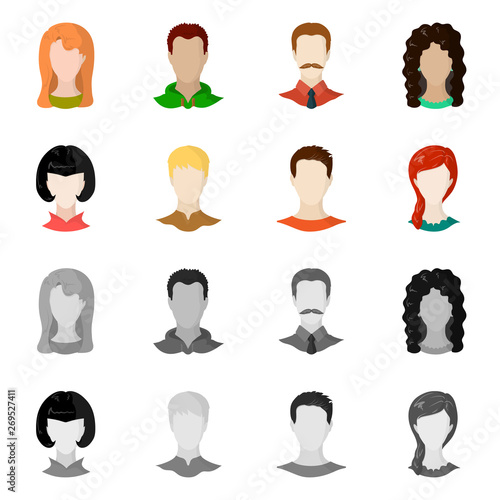 Vector illustration of professional and photo logo. Collection of professional and profile stock vector illustration.