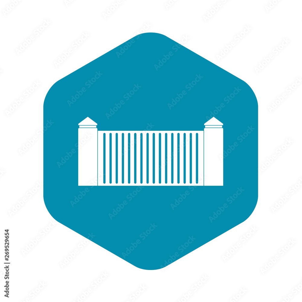 Obraz premium Stone fence icon. Simple illustration of stone fence vector icon for web