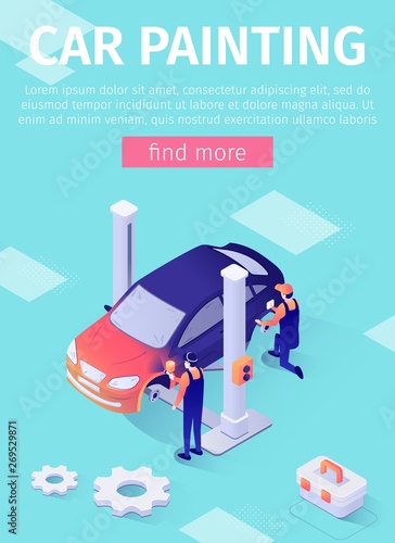 Vertical Poster for Online Car Painting Service
