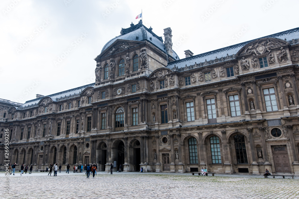 Baroque Architecture of Louvre Museum Paris France