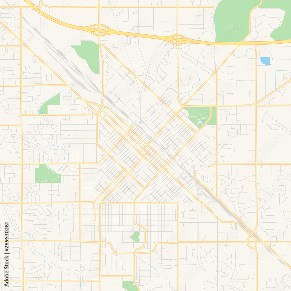 Empty vector map of Nampa, Idaho, USA Empty vector map of Nampa, Idaho, USA