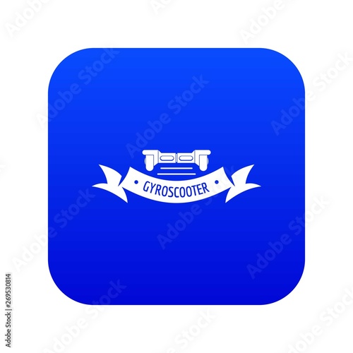 Power gyro scooter icon blue vector isolated on white background