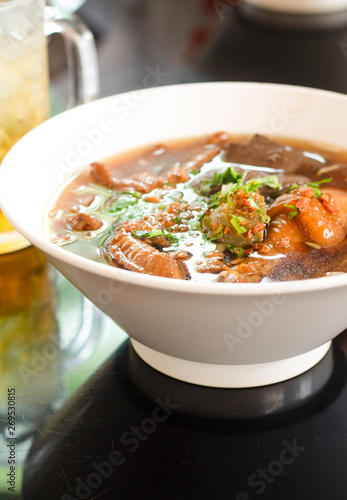 Bitter melon chicken noodles, Thai food