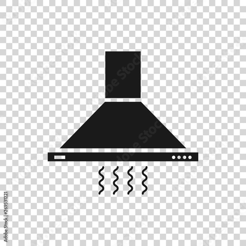 Grey Kitchen extractor fan icon isolated on transparent background. Cooker hood. Kitchen exhaust. Household appliance. Vector Illustration