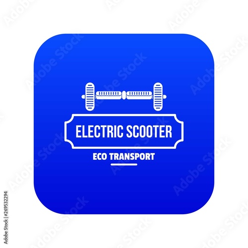Device gyro scooter icon blue vector isolated on white background