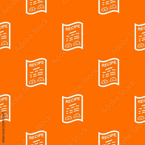 Medical recipe pattern vector orange for any web design best