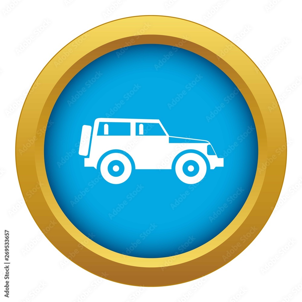 Jeep icon blue vector isolated on white background for any design Jeep icon blue vector isolated on white background for any design