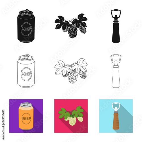 Vector illustration of pub and bar logo. Collection of pub and interior vector icon for stock.
