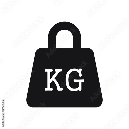 Weight kilogram icon vector isolated