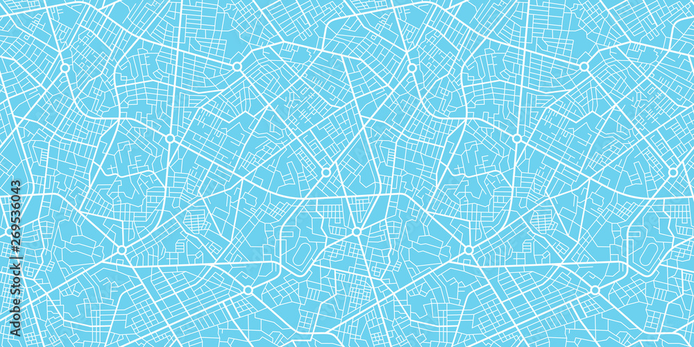 Urban vector city map seamless texture Stock Vector | Adobe Stock