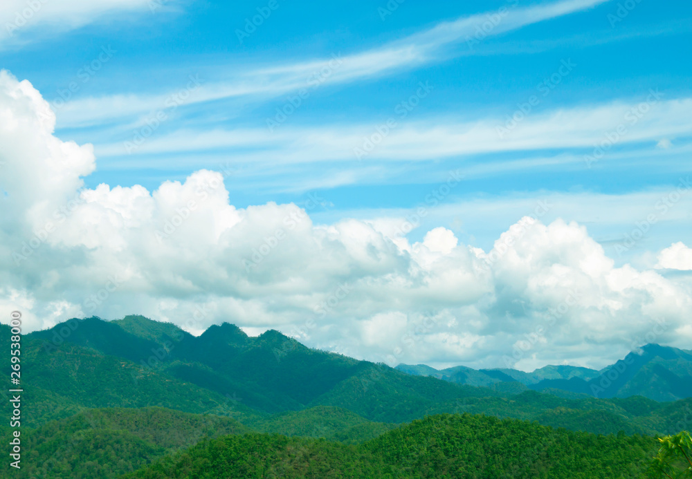 Sky with mountains