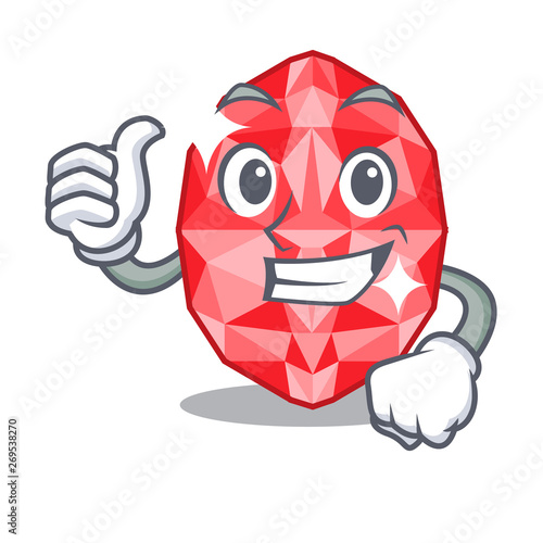 Thumbs up ruby gems isolated with the character