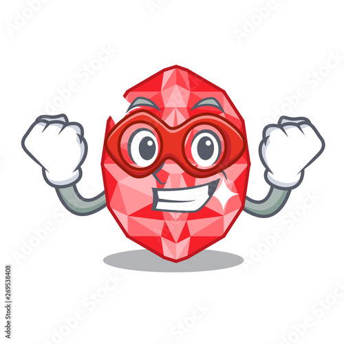 Super hero ruby gems isolated with the character