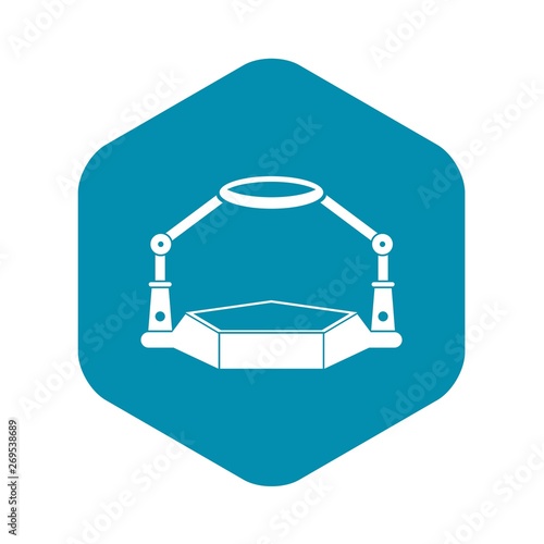 Table magnify icon. Simple illustration of table magnify vector icon for web