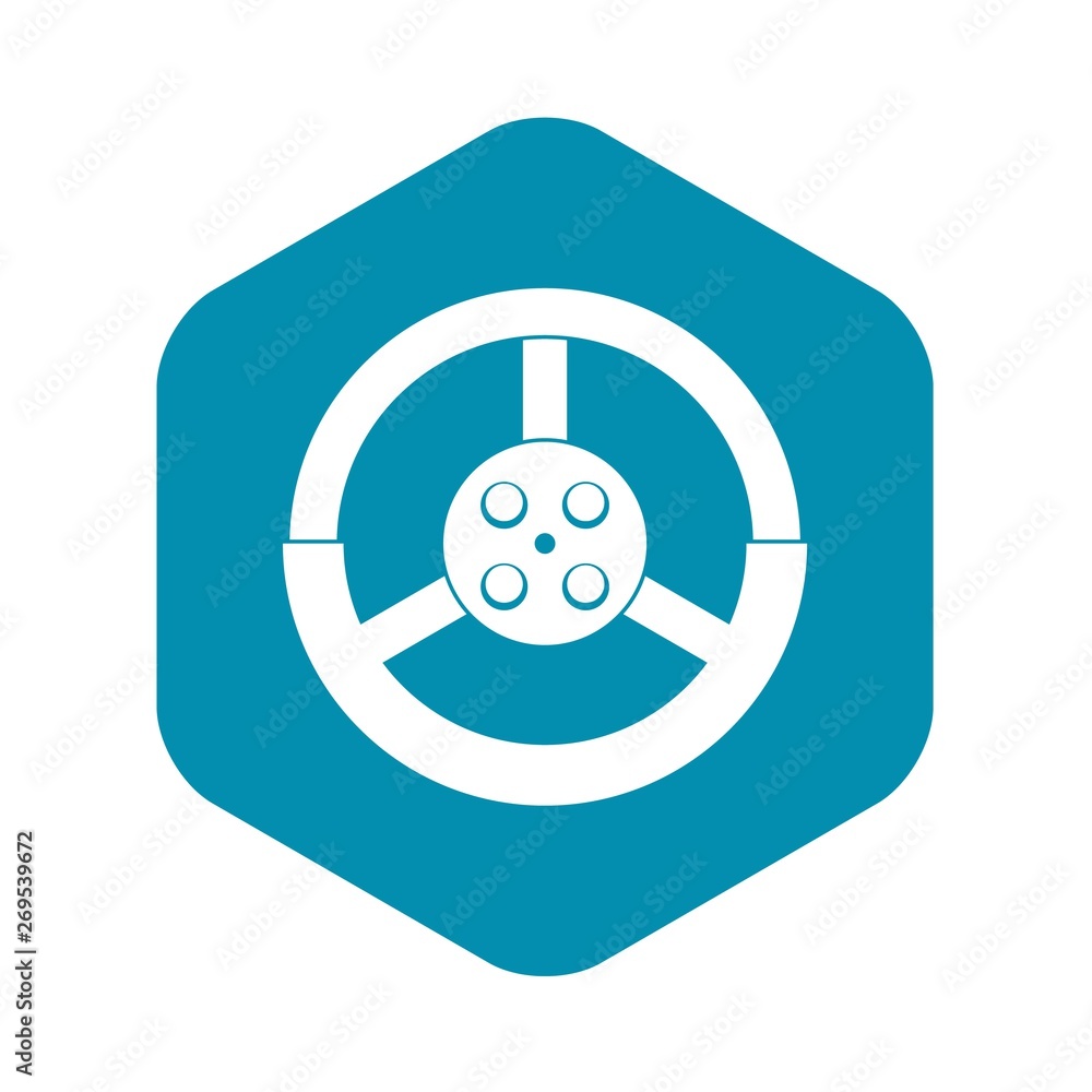 Steering wheel icon. Simple illustration of steering wheel vector icon for web Steering wheel icon. Simple illustration of steering wheel vector icon for web