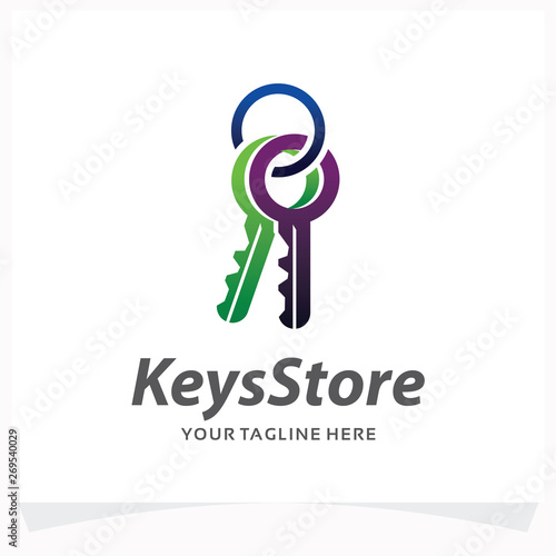Keys Store Logo Design Template