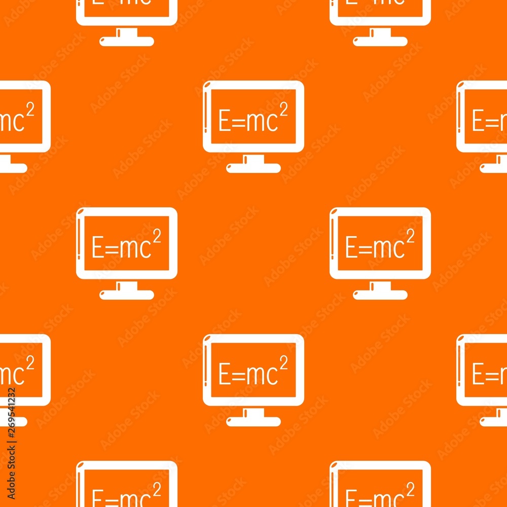 Monitor pattern vector orange for any web design best