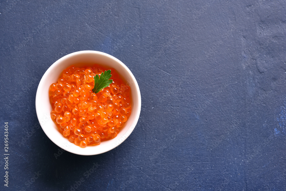 Red caviar in bowl Red caviar in bowl