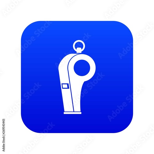 Whistle of refere icon digital blue for any design isolated on white vector illustration